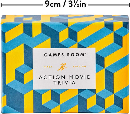 Games Room Action Movie Trivia Card Game – Trivia Games for Adults and Kids – 2+ Players – Includes 140 Unique Question Cards – Fun Quiz Cards That Make a Great Gift