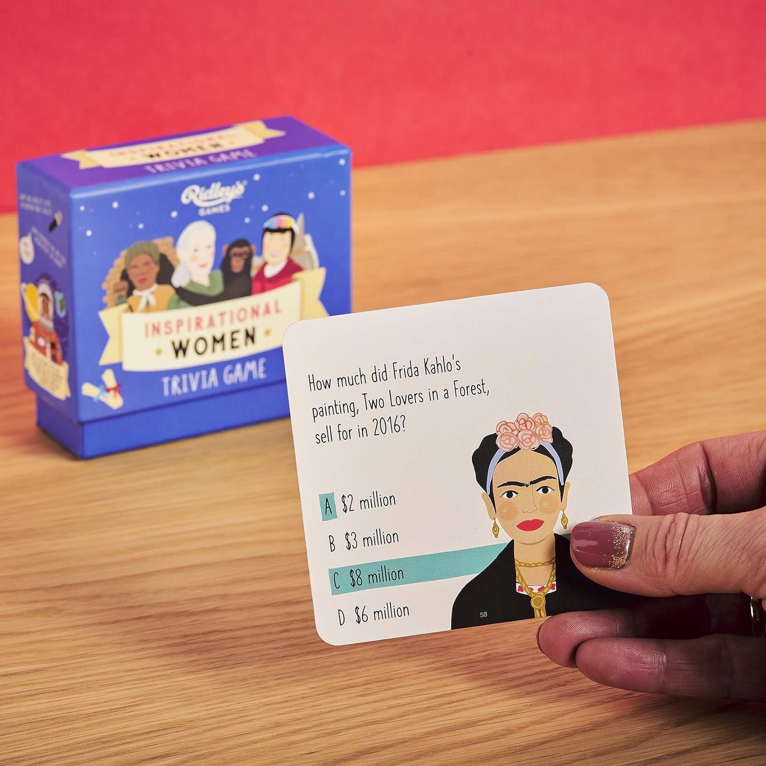 Ridley’s Inspirational Women Trivia Card Game – Quiz Game for Adults and Kids – 2+ Players – Includes 80 Cards with Unique Questions – Fun Family Game – Makes a Great Gift