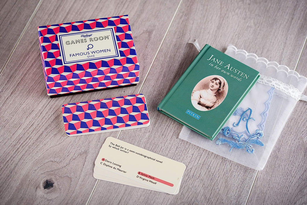 Ridley’s Famous Women Trivia Card Game – Trivia Games for Adults and Kids – 2+ Players – Includes 140 Unique Question Cards – Fun Quiz Cards That Make a Great Gift