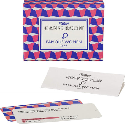 Ridley’s Famous Women Trivia Card Game – Trivia Games for Adults and Kids – 2+ Players – Includes 140 Unique Question Cards – Fun Quiz Cards That Make a Great Gift Trivia Famous Women
