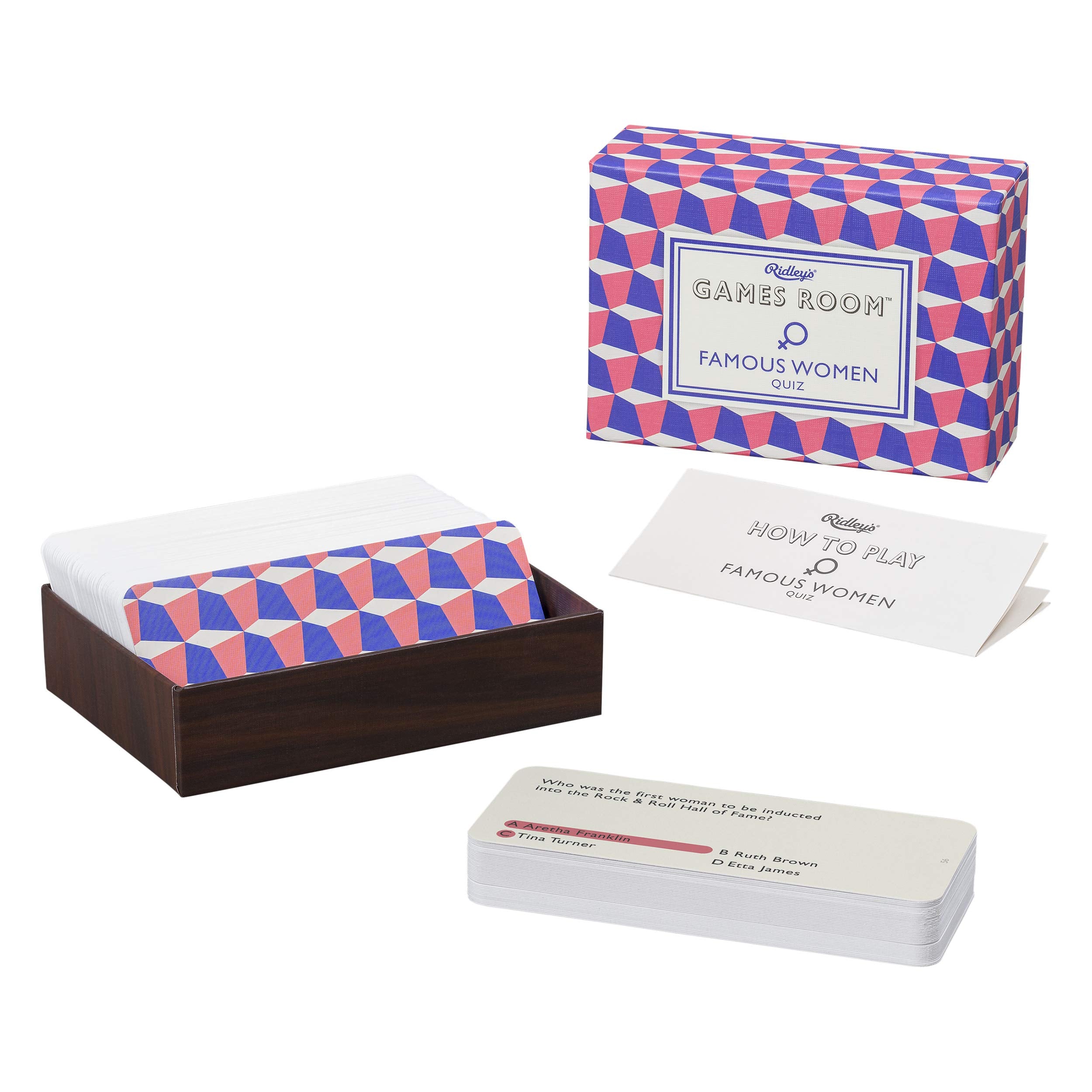 Ridley’s Famous Women Trivia Card Game – Trivia Games for Adults and Kids – 2+ Players – Includes 140 Unique Question Cards – Fun Quiz Cards That Make a Great Gift Trivia Famous Women