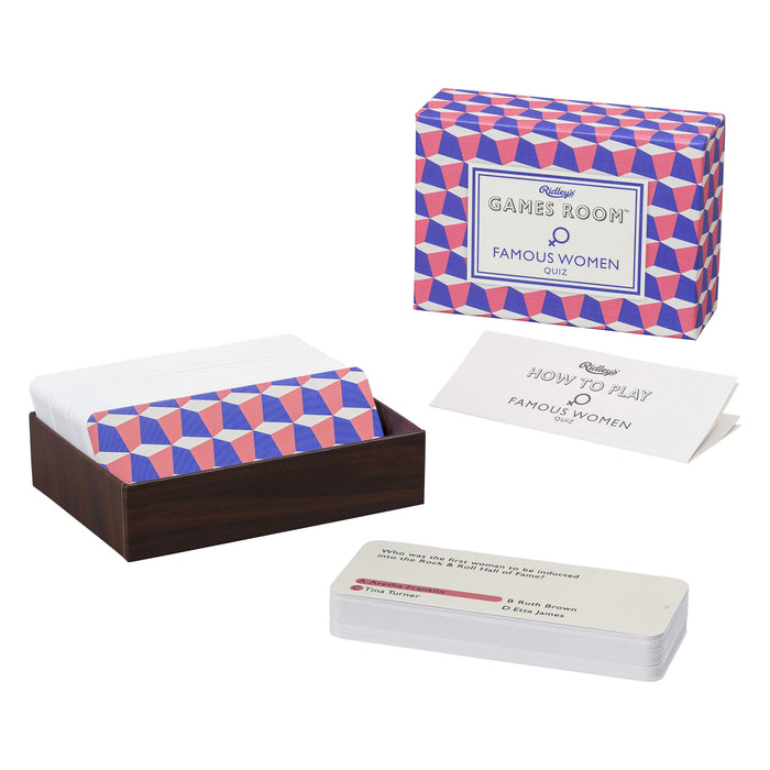 Ridley’s Famous Women Trivia Card Game – Trivia Games for Adults and Kids – 2+ Players – Includes 140 Unique Question Cards – Fun Quiz Cards That Make a Great Gift