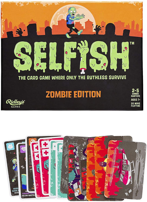 Ridley’s Selfish: Zombie Edition Card Game – Easy to Play Party Game for Groups – Ideal for 2-5 Players, Ages 7+ – Makes a Great Gift Idea