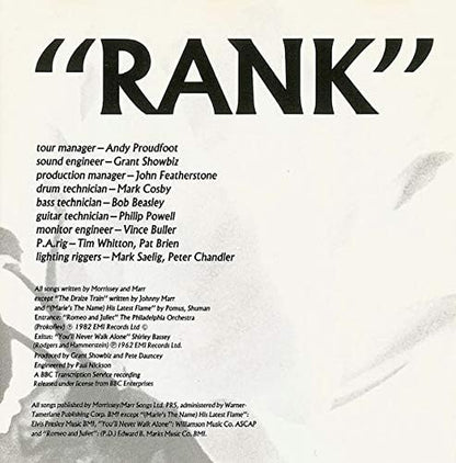Rank - Rough Trade Original Pressing