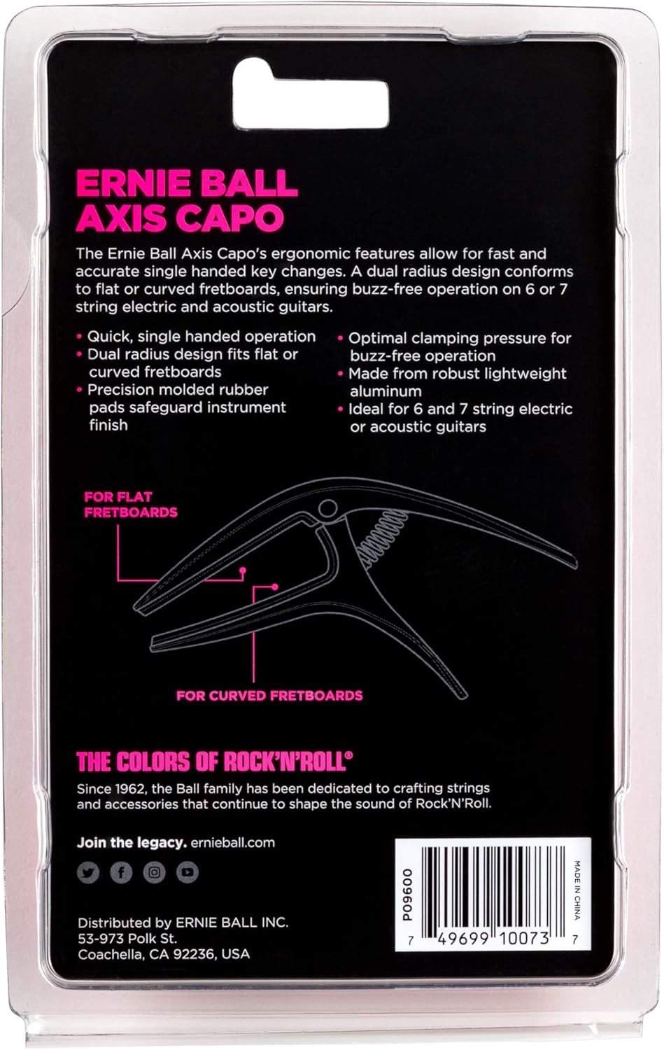 Capotasti 9600 Axis Capo Black