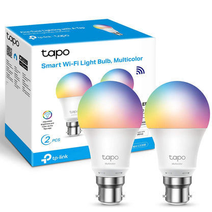 Tapo L530B - Led Light Bulb - B22 - 8.7 W (Equivalent 60 W) - Class F - 16 Million Colours - 2500-6500 K (Pack Of 2)