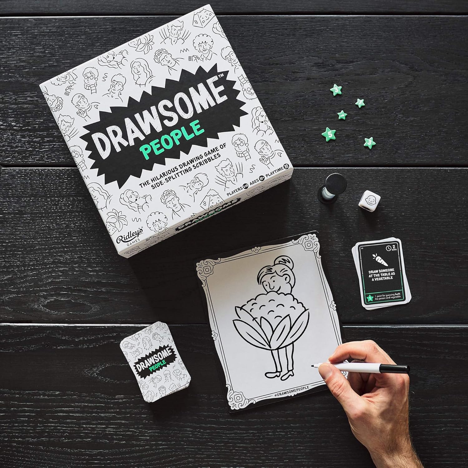 Ridley's Games GME048 Drawsome People Board Game, Multi