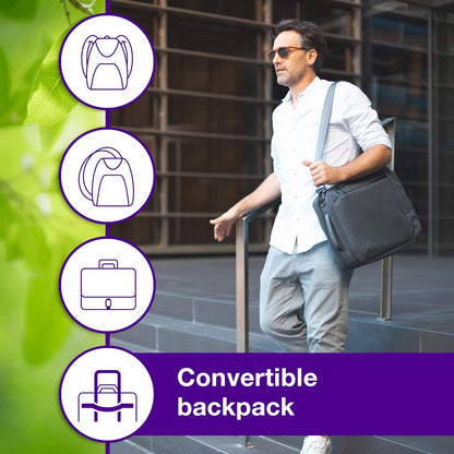 Targus Cypress Convertible Backpack with EcoSmart Designed for Business Traveler and School fit up to 15.6-Inch Laptop/Notebook, Gray (TBB58702GL