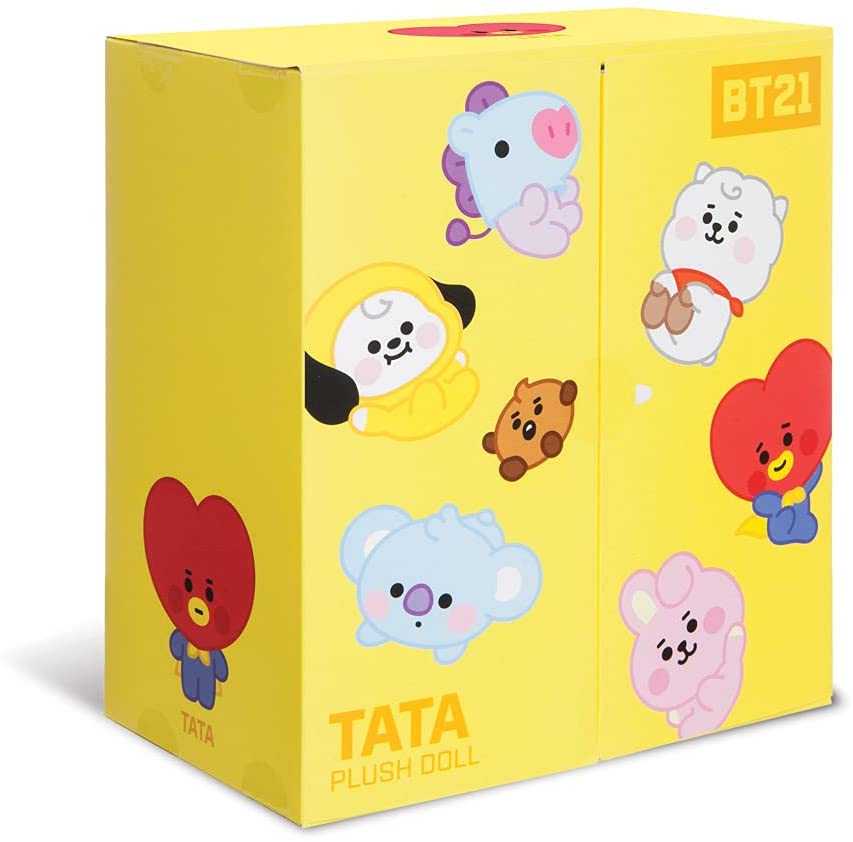 AURORA, 61368, BT21 Official Merchandise, Baby TATA Sitting Doll 8In, Soft Toy, Blue & Red