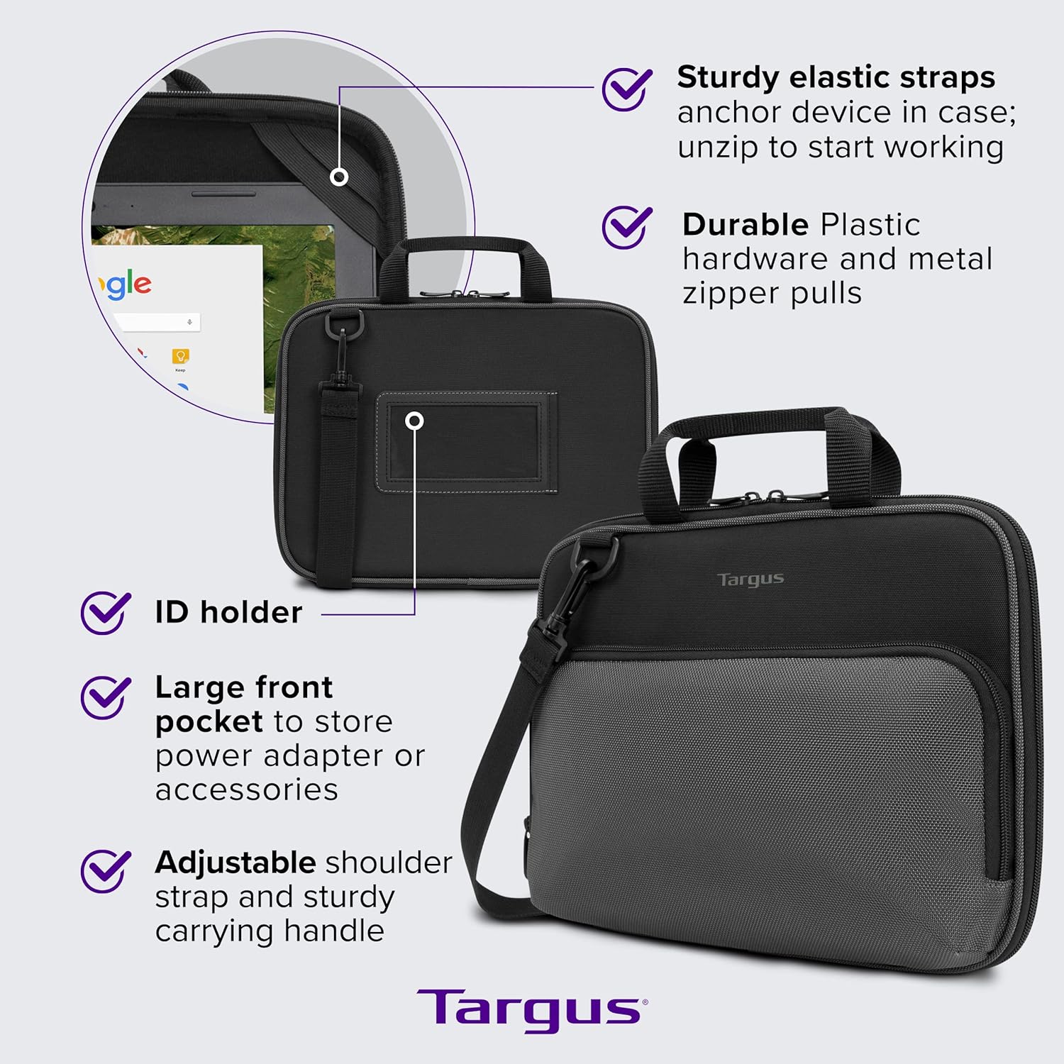 Targus Work-In Essentials Case For Chromebook 13-14-Inch, Black/Grey (TED007GL