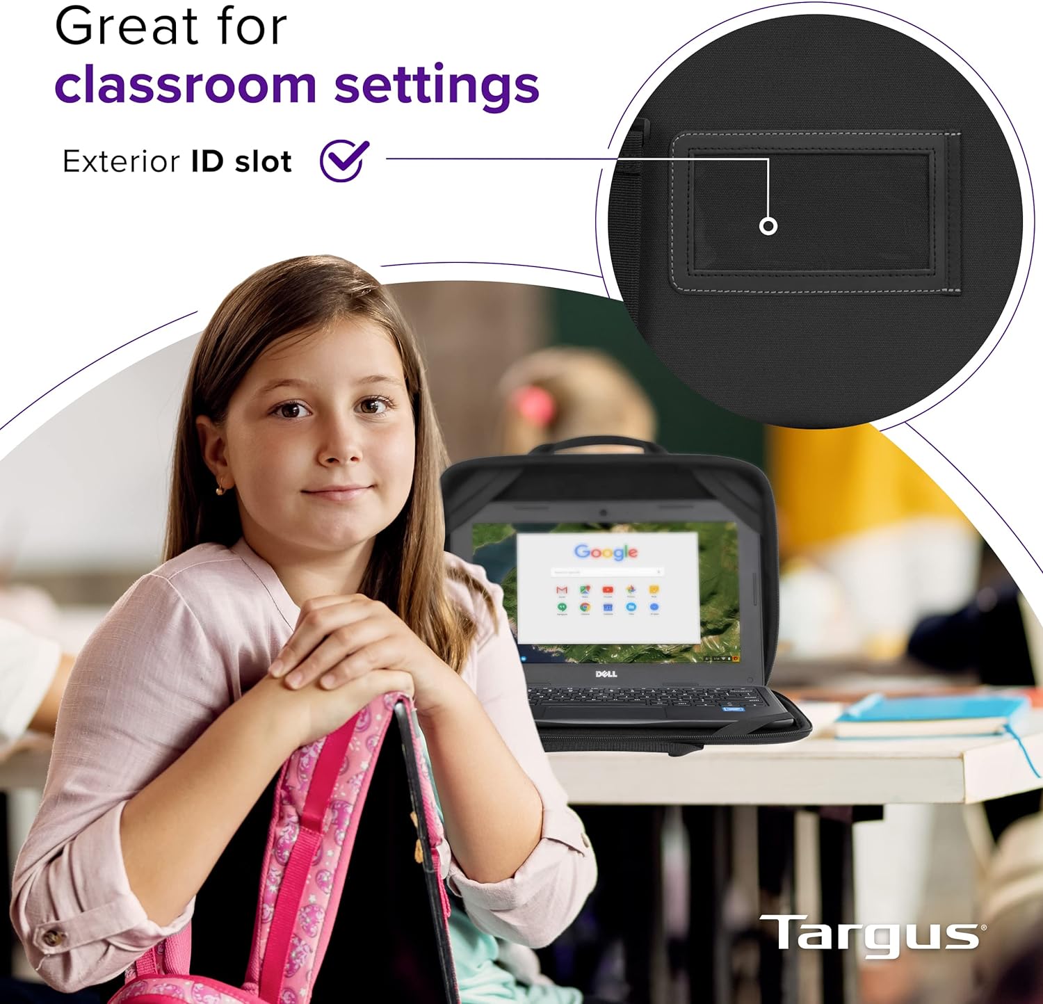 Targus Work-In Essentials Case For Chromebook 13-14-Inch, Black/Grey (TED007GL
