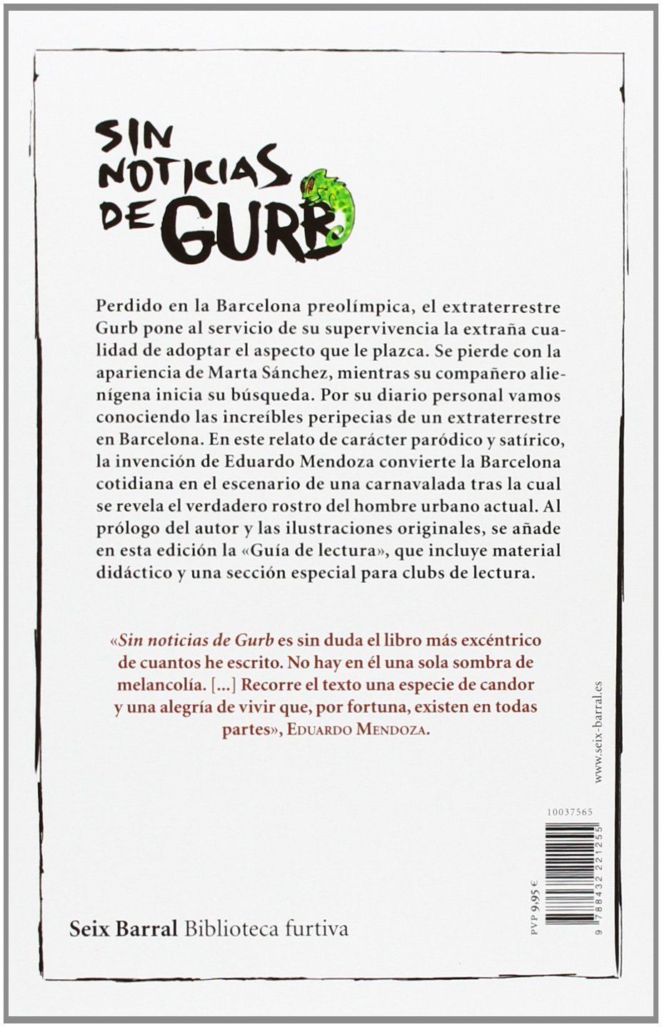 Sin noticias de Gurb (Biblioteca furtiva