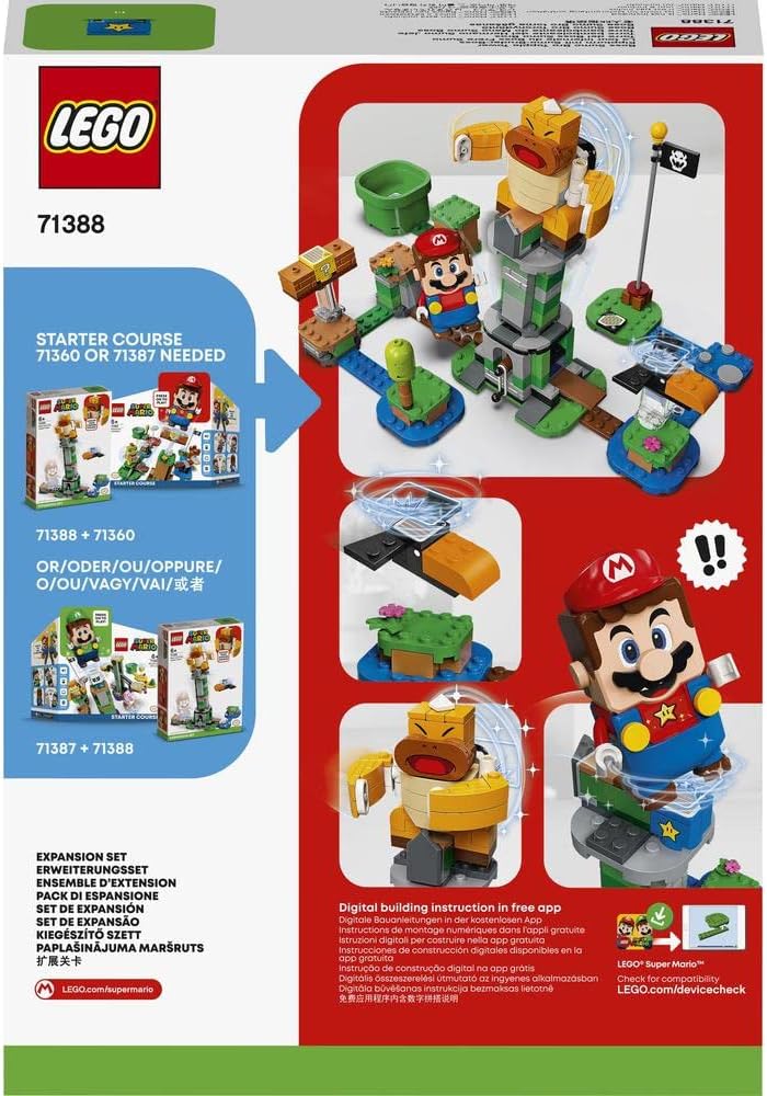 LEGO 71388 Super Mario Boss Sumo Bro Topple Tower Expansion Set, Collectible Buildable Game Toys with Figures, Gift Idea for Boys and Girls age 6 Plus