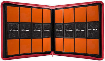 Ultra Pro E-15743 Ultra Pro-12 Pocket Zippered Pro Binder-Red, Medium