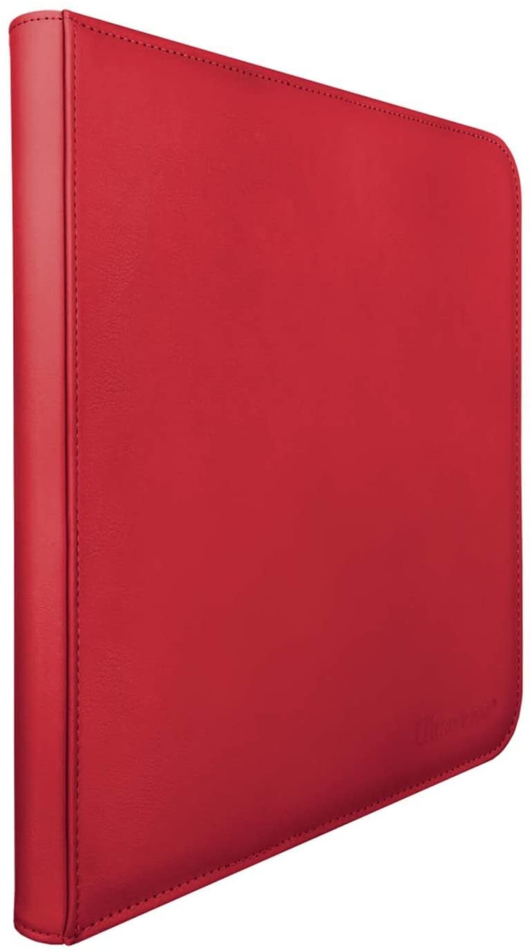 Ultra Pro E-15743 Ultra Pro-12 Pocket Zippered Pro Binder-Red, Medium