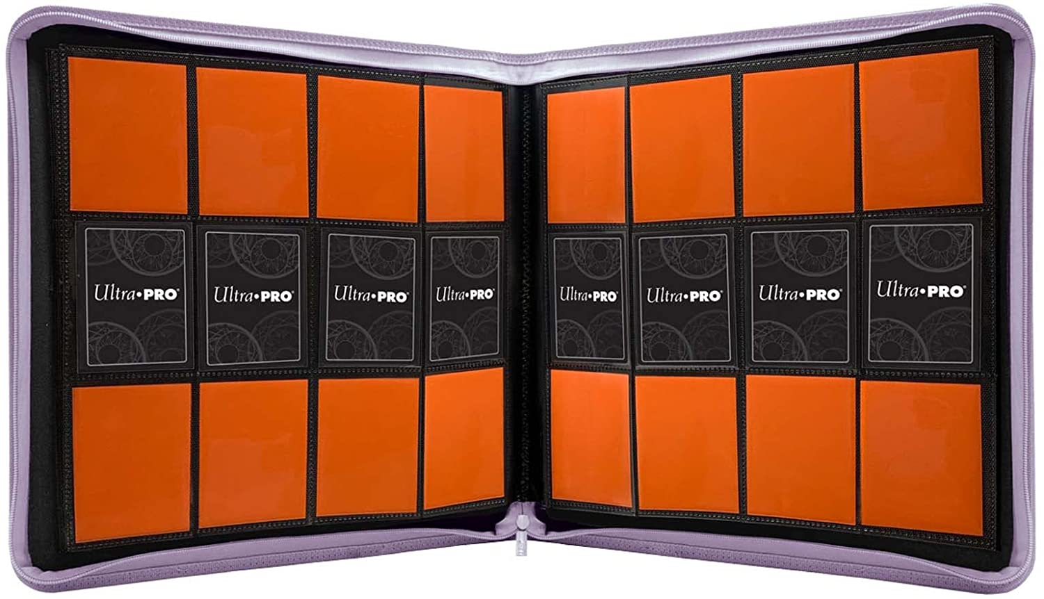 Ultra Pro E-15742 Ultra Pro-12 Pocket Zippered Pro Binder-Purple, Black, Medium