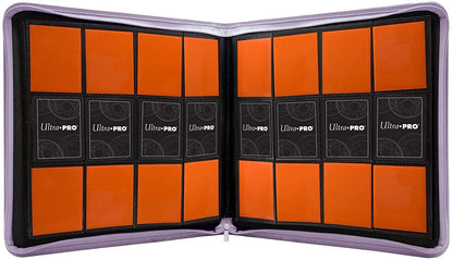 Ultra Pro E-15742 Ultra Pro-12 Pocket Zippered Pro Binder-Purple, Black, Medium