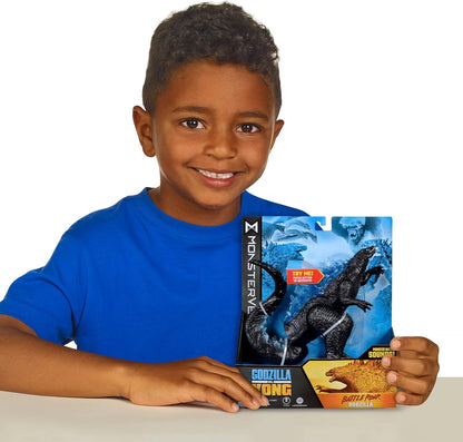 MonsterVerse Godzilla vs Kong Collectable 7 Inch Deluxe, Highly Detailed and Sculpted Articulated Godzilla Action Figure, With Monster Battle Sounds, Suitable for Ages 4 Years+