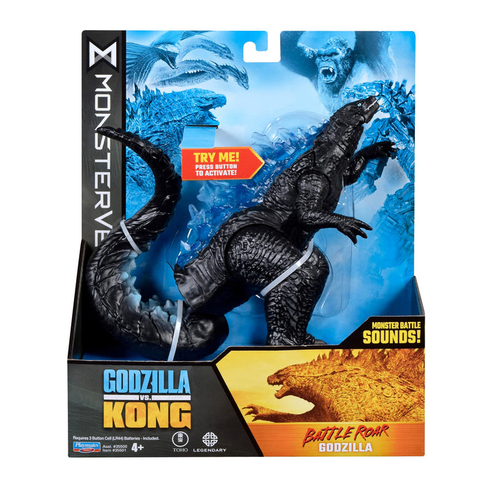 MonsterVerse Godzilla vs Kong Collectable 7 Inch Deluxe, Highly Detailed and Sculpted Articulated Godzilla Action Figure, With Monster Battle Sounds, Suitable for Ages 4 Years+