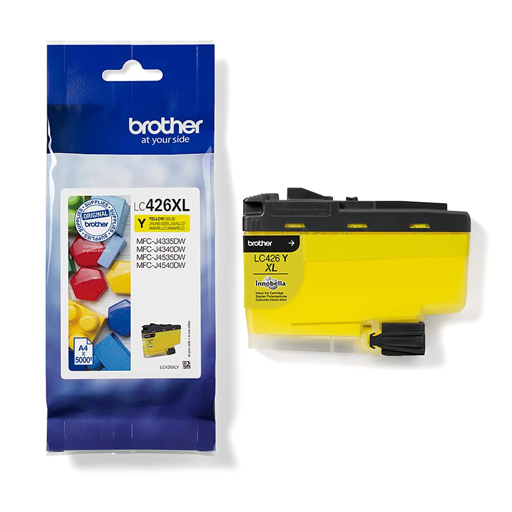 BROTHER LC-426XLY Inkjet Cartridge, Yellow, Single Pack, High Yield, includes 1 x Inkjet Cartridge, Genuine Supplies