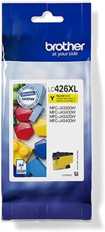BROTHER LC-426XLY Inkjet Cartridge, Yellow, Single Pack, High Yield, includes 1 x Inkjet Cartridge, Genuine Supplies