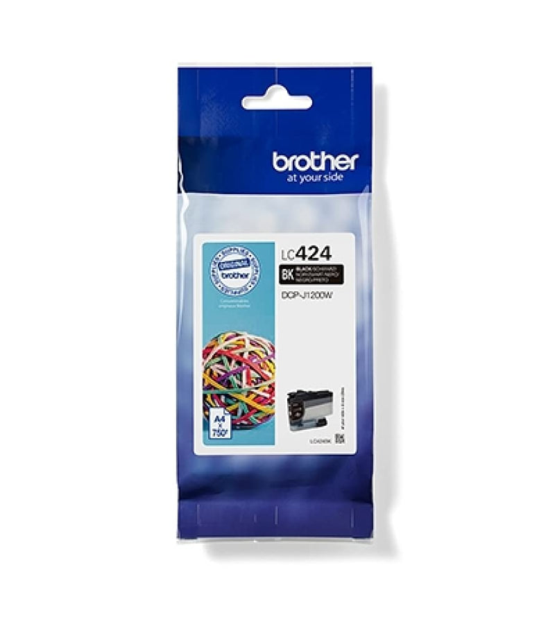 Brother LC-424BK Inkjet Cartridge, Black, Single Pack, Standard Yield, includes 1 x Inkjet Cartridge, Brother Genuine Supplies