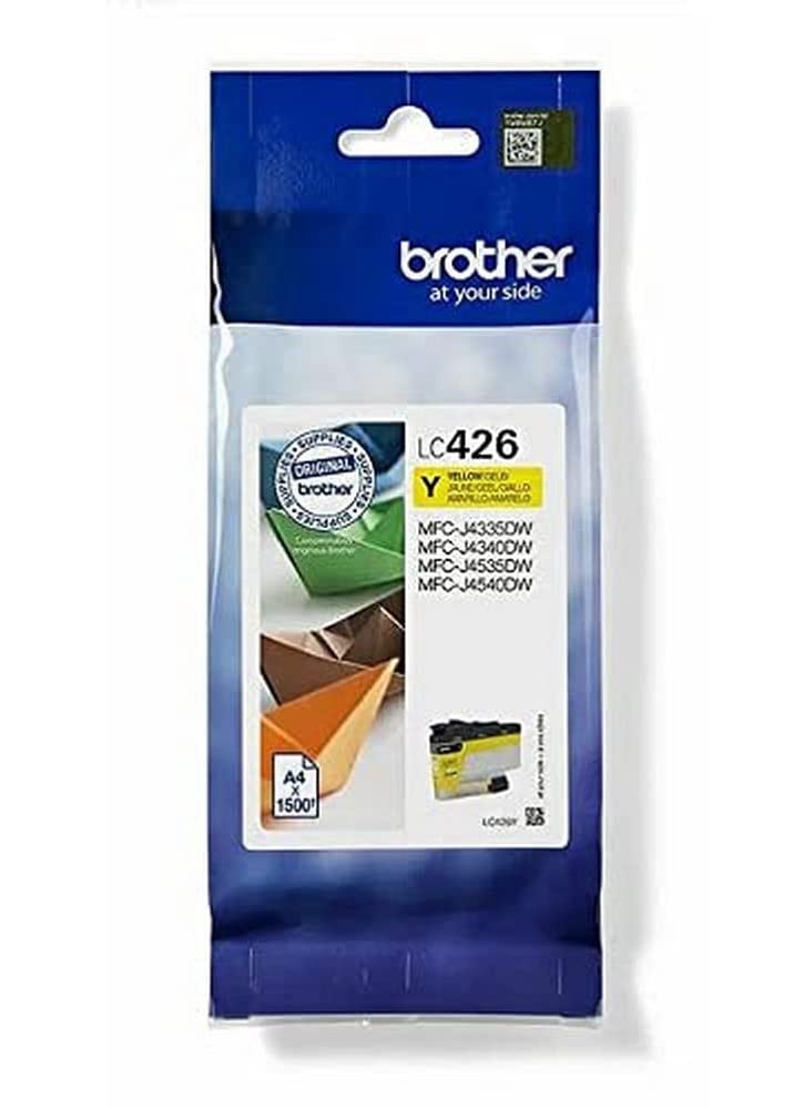 BROTHER LC-426Y Inkjet Cartridge, Yellow, Single Pack, Standard Yield, includes 1 x Inkjet Cartridge, Genuine Supplies