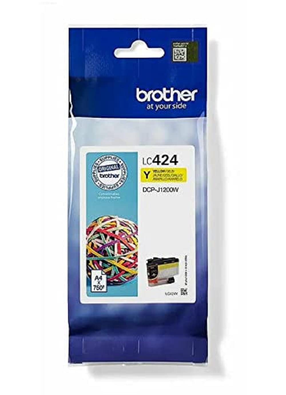 Brother LC-424Y Inkjet Cartridge, Yellow, Single Pack, Standard Yield, includes 1 x Inkjet Cartridge, Brother Genuine Supplies