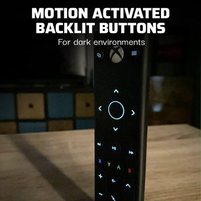 PDP Universal Gaming Media TV Remote Control for Xbox Series X|S, Xbox One, Officially Licensed for Microsoft Xbox, Motion Activated Backlight, Compact Navigation Toggle, Battery Optimized