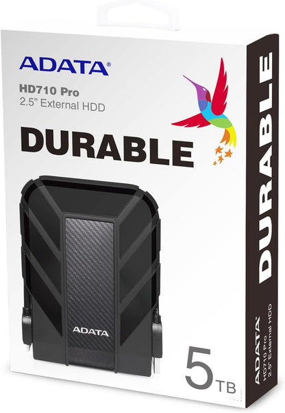 ADATA HD710 Pro 2TB USB 3.1 IP68 Waterproof/Shockproof/Dustproof Ruggedized External Hard Drive, Black (AHD710P-2TU31-CBK) HD710 Pro Black 2 TB