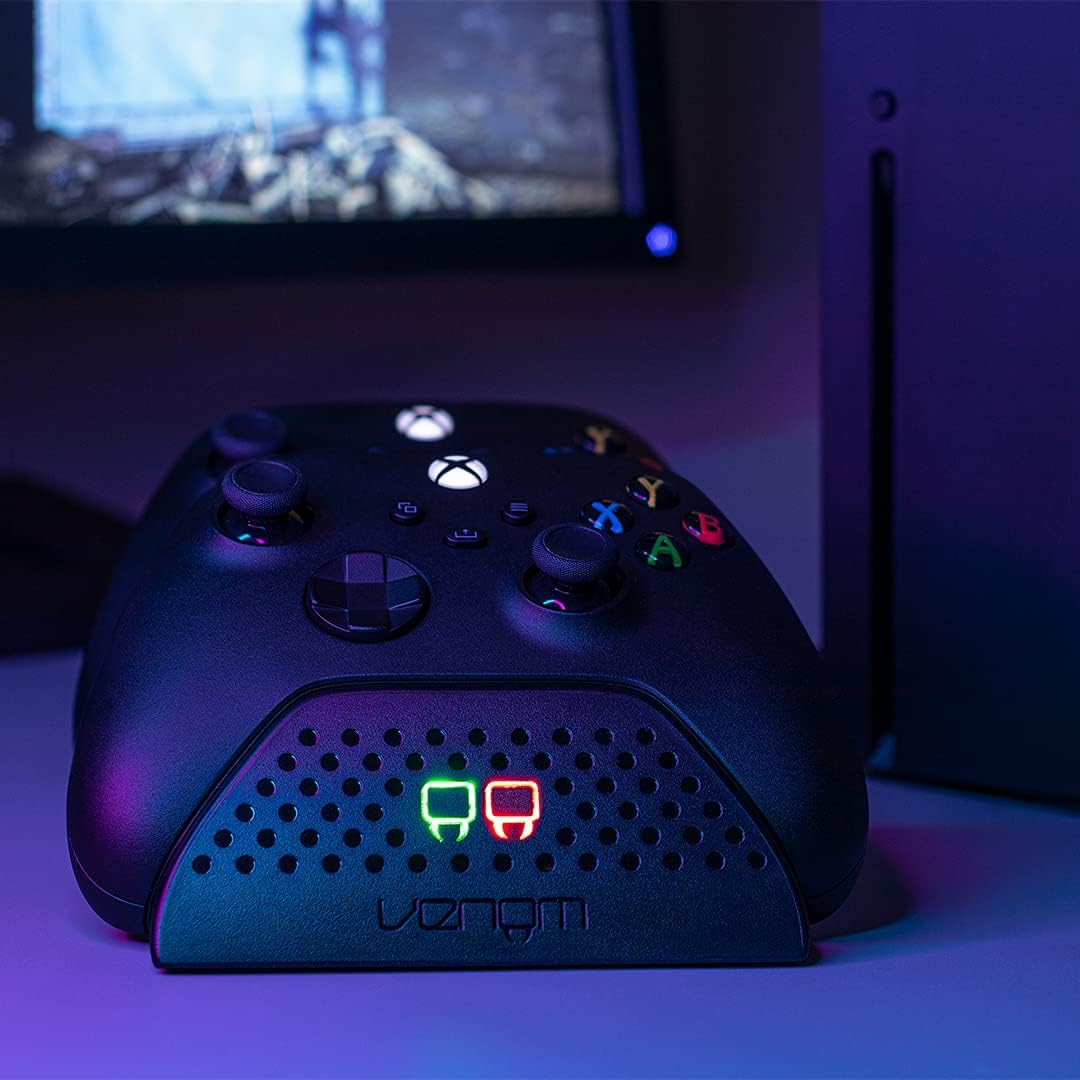 Venom Twin Charging Dock with 2 x Rechargeable Battery Packs - Black (Xbox Series X & S/Xbox One) Twin Dock - Black single