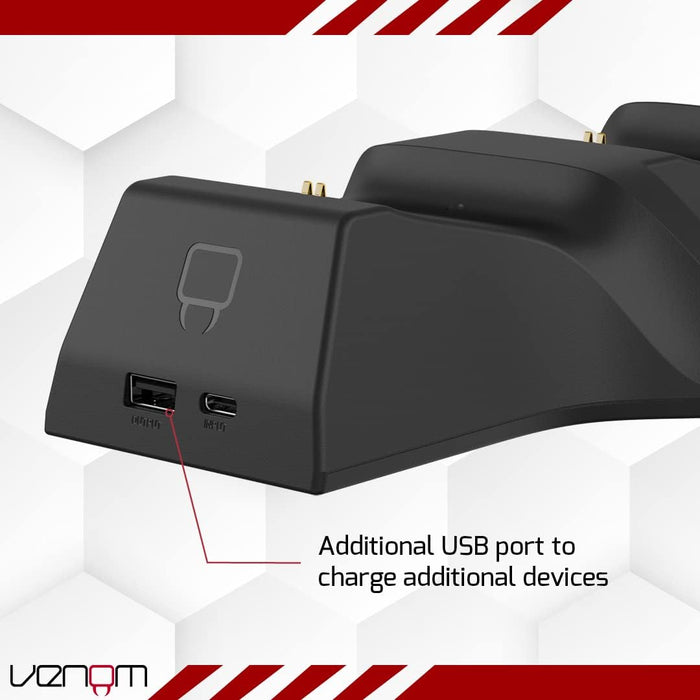 Venom Twin Charging Dock with 2 x Rechargeable Battery Packs - Black (Xbox Series X & S/Xbox One) Twin Dock - Black single