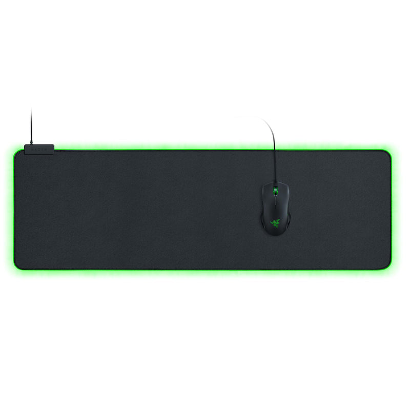 Razer Goliathus Extended Chroma - Soft Extended Gaming Mouse Mat Chroma RGB Lighting (Cable Holder, Fabric Surface, Quilted Edge, Optimized for all Mice) Black