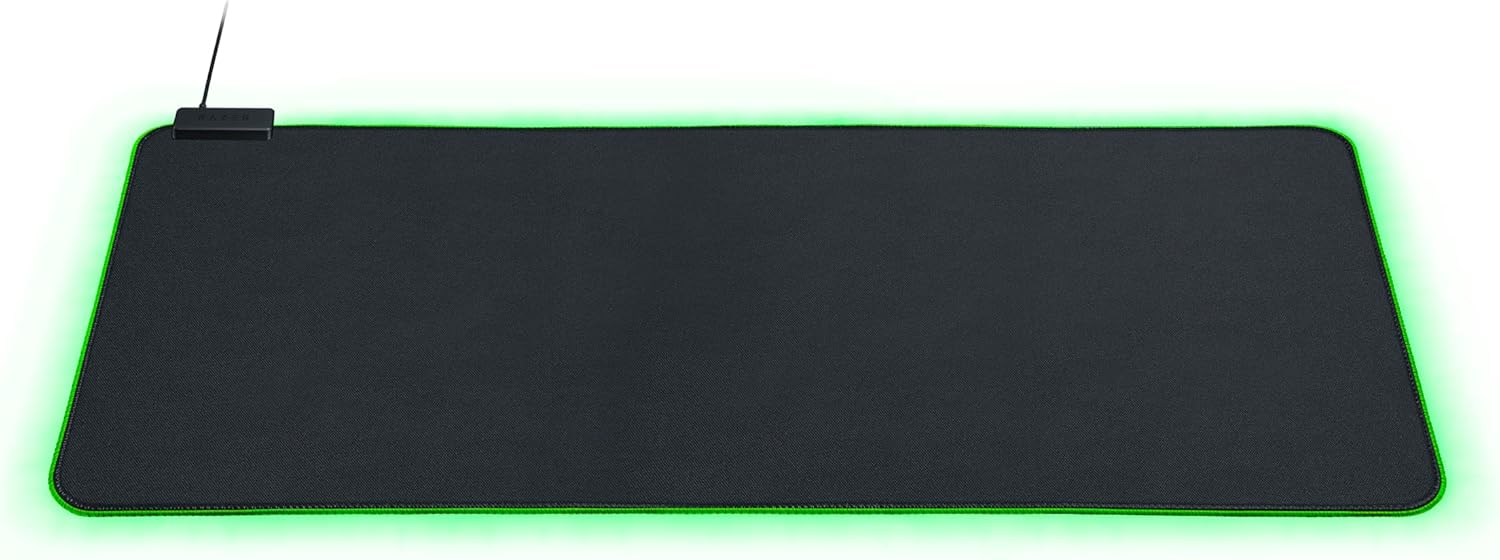 Razer Goliathus Extended Chroma - Soft Extended Gaming Mouse Mat Chroma RGB Lighting (Cable Holder, Fabric Surface, Quilted Edge, Optimized for all Mice) Black