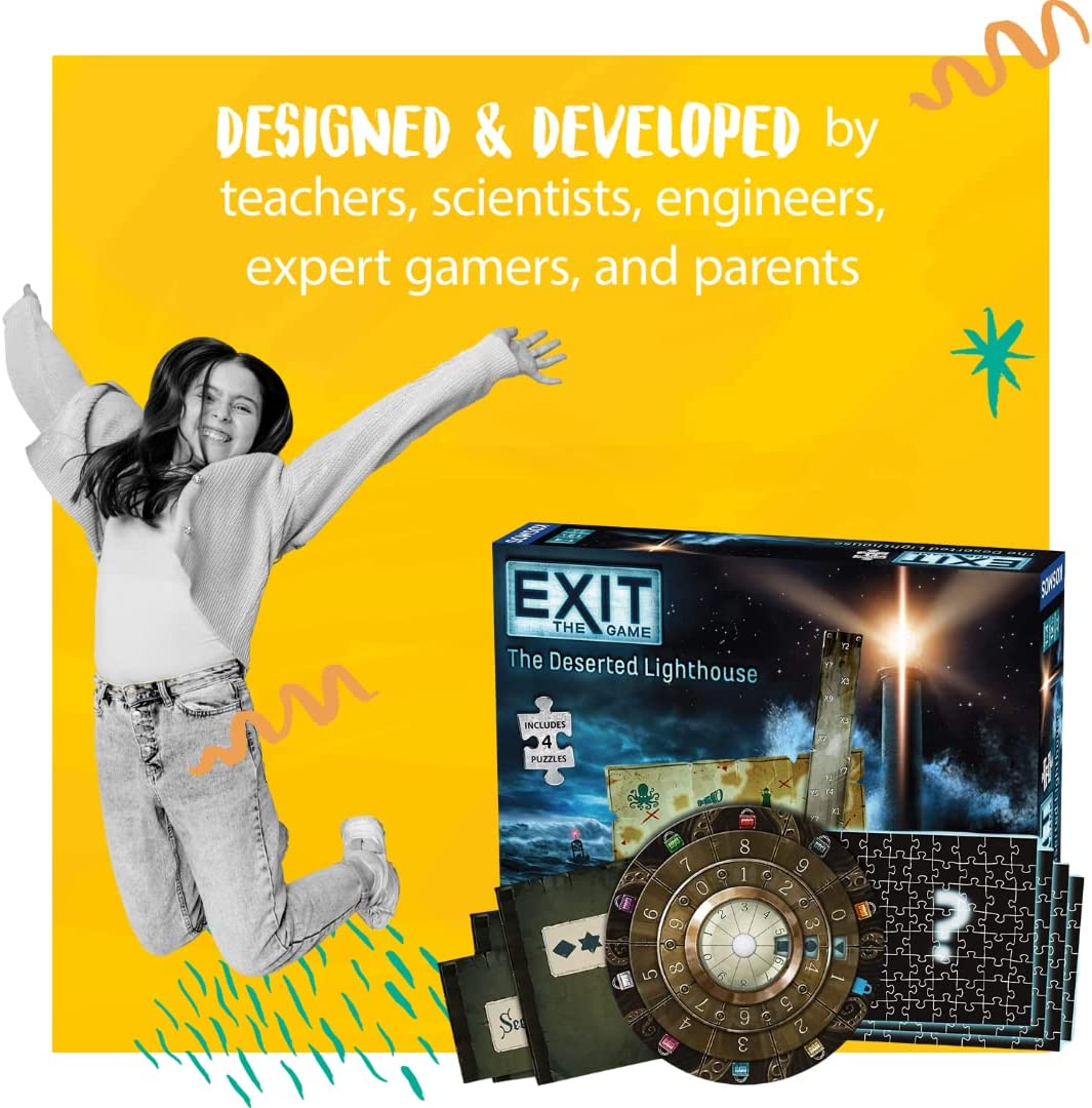 Thames & Kosmos - EXIT: The Deserted Lighthouse Jigsaw Puzzle – Level: 4/5 - Unique Escape Room Game - 1–4 Players - Puzzle Solving Strategy Board Games for Adults & Kids, Ages 12+ - 692878
