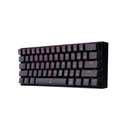 Redragon K630 Dragonborn 60% Mechanical Gaming Keyboard - Pink Lighting - Compact - 61 Keys -TKL - Gaming Keyboard - Brown Switches