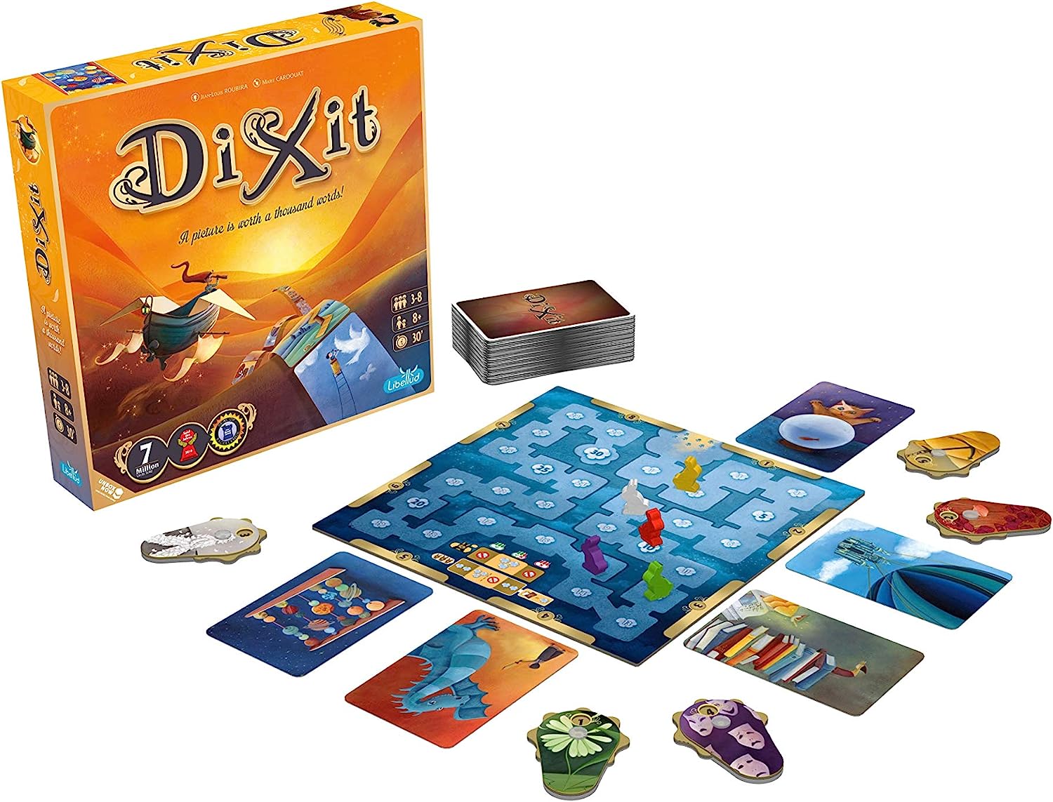 Libellud Dixit Board Game Ages 8+, 3 to 8 Players, 30 Minutes Playing Time, Mixed