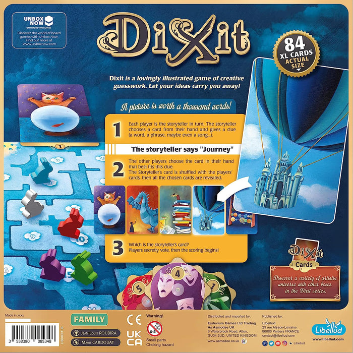 Libellud Dixit Board Game Ages 8+, 3 to 8 Players, 30 Minutes Playing Time, Mixed
