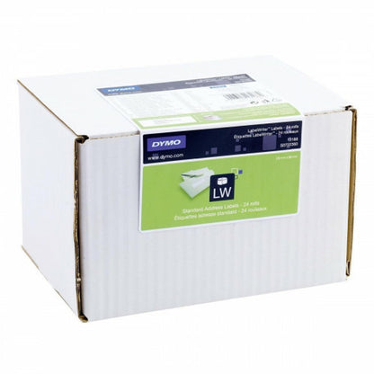 DYMO Authentic LabelWriter Address Labels | 28mm x 89mm | 24 Rolls of 130 Easy-Peel Labels (3120 labels) | Self-Adhesive | for LabelWriter Label Makers
