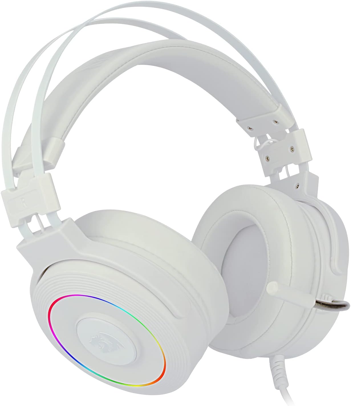 Redragon Lamia 2 H320W RGB Gaming Headphones White - Headphones with Microphone - Includes Stand - Powerful Headphones - USB - 7.1 Virtual - Gaming Headset - PC Compatible