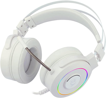 Redragon Lamia 2 H320W RGB Gaming Headphones White - Headphones with Microphone - Includes Stand - Powerful Headphones - USB - 7.1 Virtual - Gaming Headset - PC Compatible