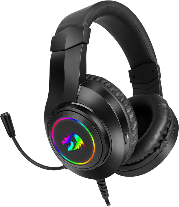 Redragon Hylas H260 RGB Gaming Headphones - Gaming Headphones with Stereo Sound - Large Earpads - Compatibility Xbox One, Nintendo Switch, PS4/5, Mac, PC or Laptop