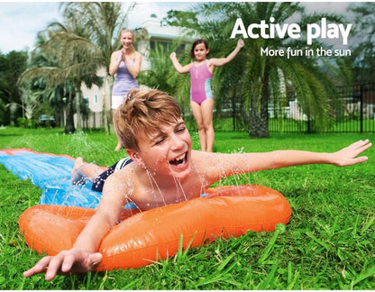 Bestway H20GO Single Water Slide, 4.88 m Inflatable Slip and Slide with Built-In Sprinklers
