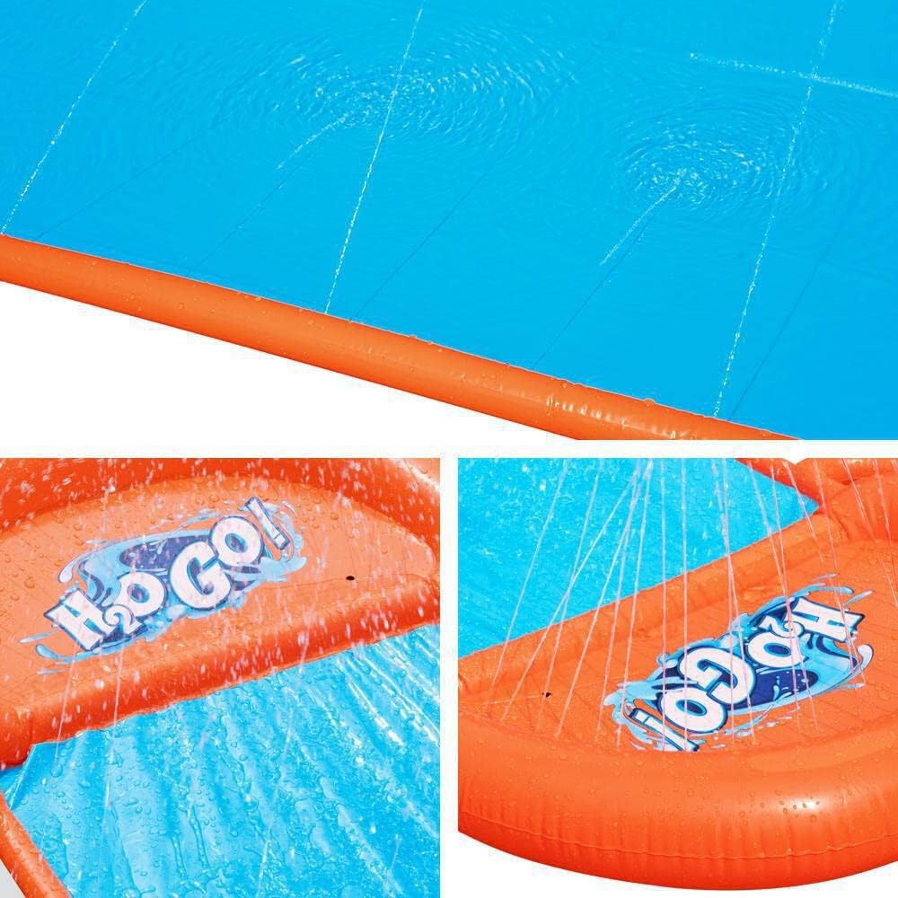 Bestway H20GO Single Water Slide, 4.88 m Inflatable Slip and Slide with Built-In Sprinklers