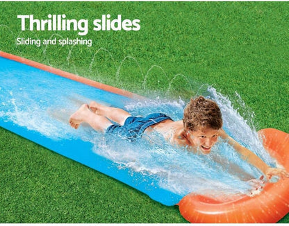Bestway H20GO Single Water Slide, 4.88 m Inflatable Slip and Slide with Built-In Sprinklers