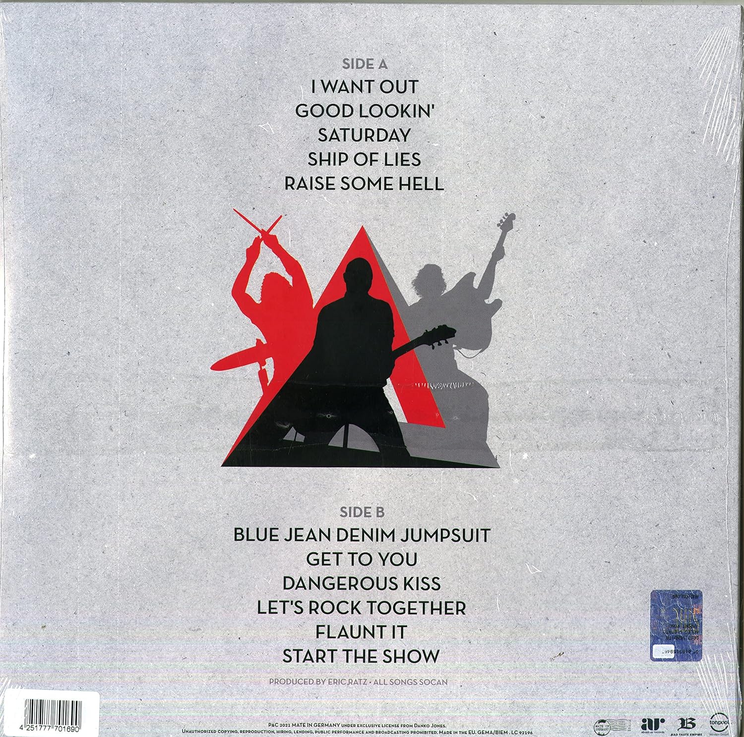 Lp-Danko Jones-Power Trio -Clear