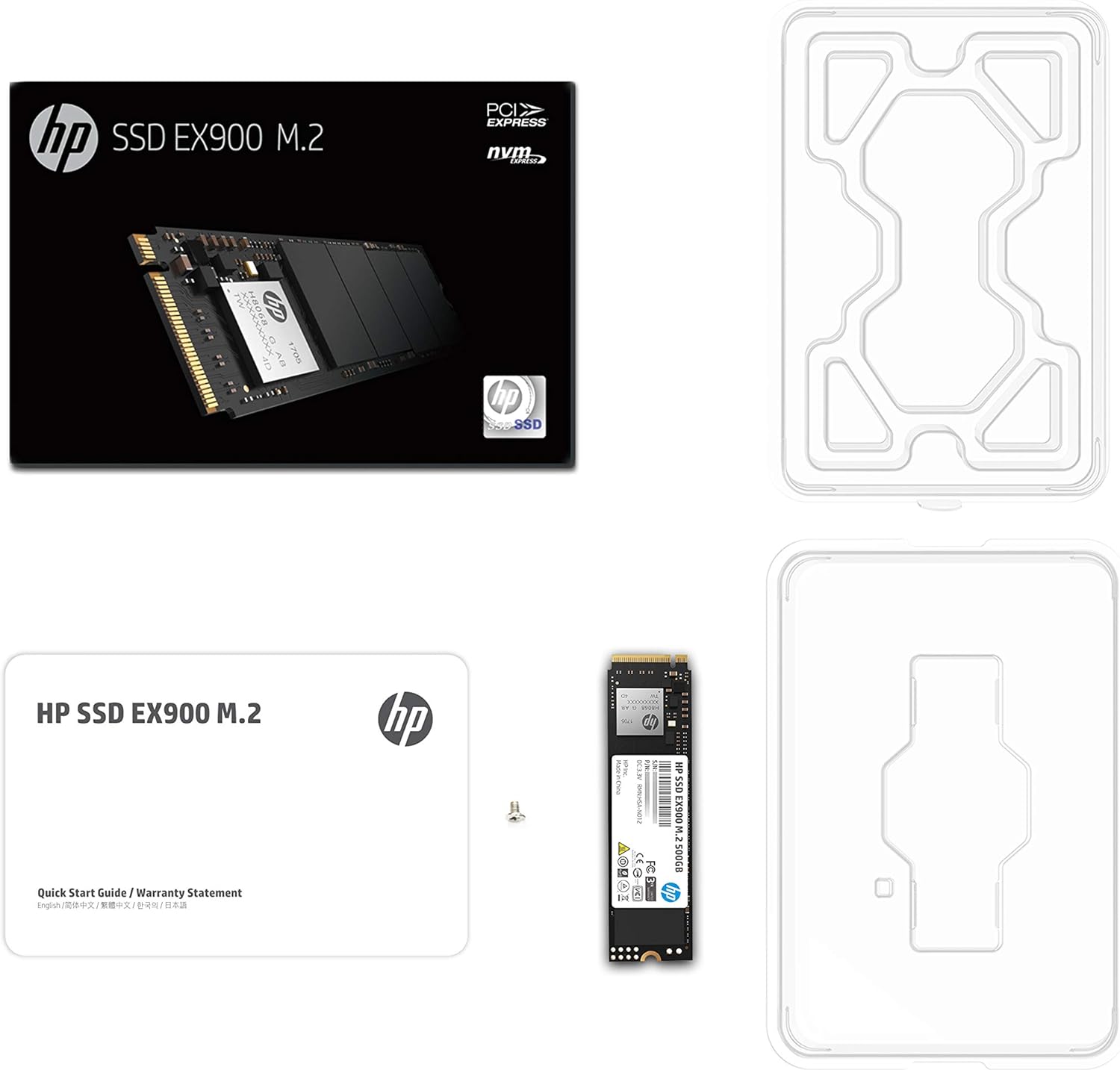 HP Hewlett Packard 2YY44AA#ABB Internal SSD Flash Drive EX900-500GB M.2 2280 NVMe PCIe