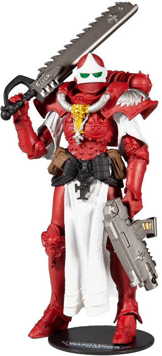 McFarlane Toys, Warhammer 40000 Adepta Sororitas Battle Sister Action (Order of the Bloody Rose) Figure with 22 Moving Parts, Collectible Warhammer Figure with collectors stand base – Ages 12+