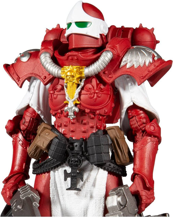 McFarlane Toys, Warhammer 40000 Adepta Sororitas Battle Sister Action (Order of the Bloody Rose) Figure with 22 Moving Parts, Collectible Warhammer Figure with collectors stand base – Ages 12+