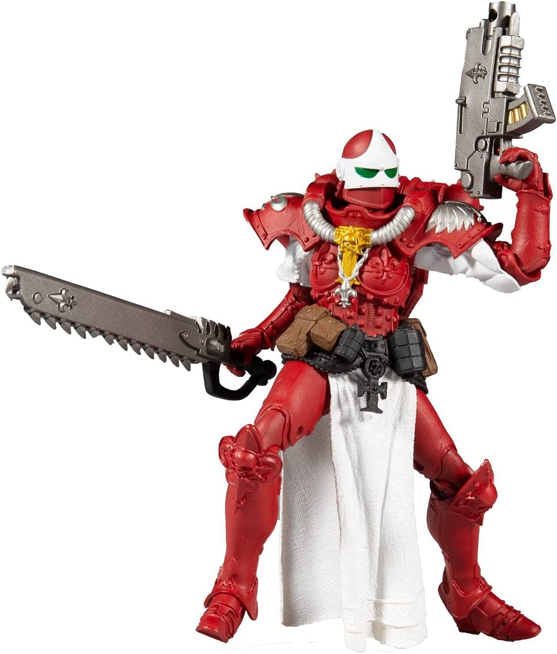 McFarlane Toys, Warhammer 40000 Adepta Sororitas Battle Sister Action (Order of the Bloody Rose) Figure with 22 Moving Parts, Collectible Warhammer Figure with collectors stand base – Ages 12+